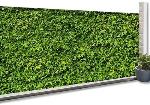 IDMarket - Brise Vue occultant 1,2 x 10 M imprimé Feuillage 160 GR/m²