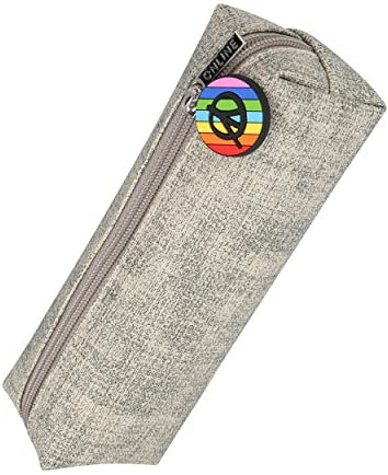 Online Premium-Schlampermäppchen/Pencil Case Grau I Stylisches Schlamperetui für Jungen & Mädchen I Federmäppchen mit praktischem Reißverschluss I 1 Fach I Ideal für Schule, Uni & Büro