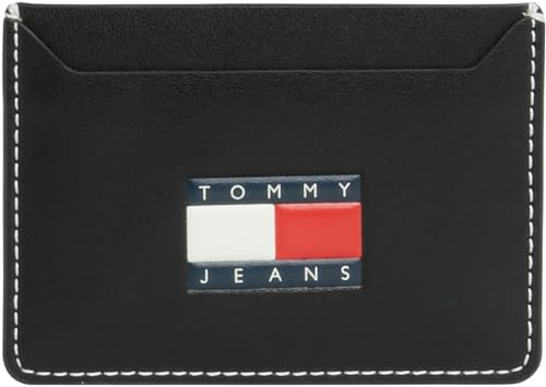 Tommy Hilfiger Tjm Heritage Leather Cc Holder Am0am12085, Portafogli Uomo, Nero (Black), Taglia Unica