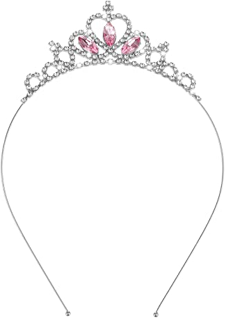 WLLHYF Silber Prinzessin Krone Kristall Schärpe Tiara Strass Stirnband Haarschmuck für Geburtstag Weihnachten Dekoration Frauen Mädchen Braut Hochzeit Haarbänder Schmuck (Rosa)