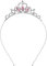 WLLHYF Silber Prinzessin Krone Kristall Schärpe Tiara Strass Stirnband Haarschmuck für Geburtstag Weihnachten Dekoration Frauen Mädchen Braut Hochzeit Haarbänder Schmuck (Rosa)