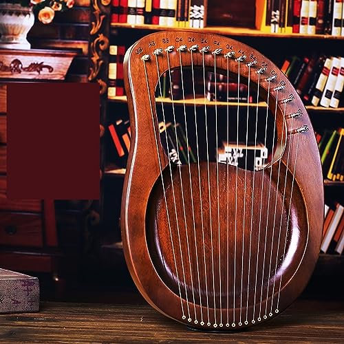 YLWX Lyre Harpe 16 Tons Petite Lyre Harpe 16 Cordes Portable Liraqin Petits Instruments De Musique Débutant (Color : 16-String-Board-Vintage B)