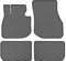 CIKCar Satz Gummimatten kompatibel mit BMW iX1 (U11) 2022- (4-teilig + Montagesystem)