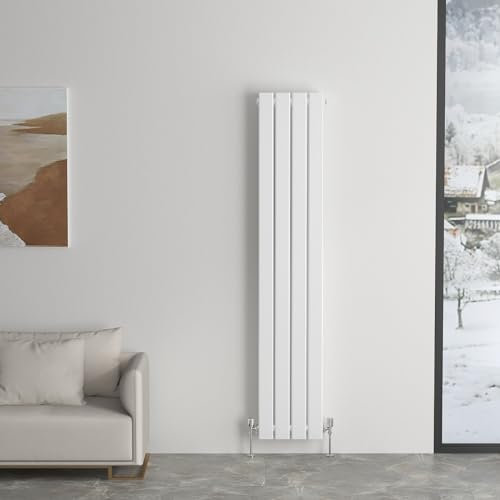 Heilmetz White Radiator Vertical Double 1600 x 304mm Radiator Column Designer Double Flat Panel Radiators Modern Heater Central Heating Radiator
