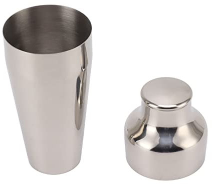 Shaker per Cocktail, Shaker da con Finitura Satinata Smaltata Lavabile in Lavastoviglie in Stile Francese per Feste (Silver)