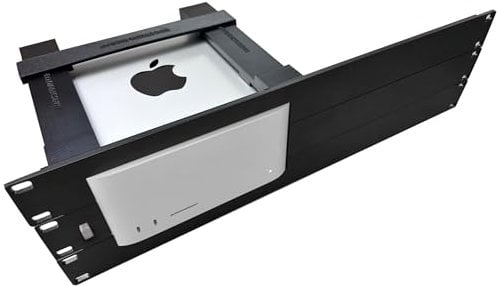 THINGSINRACK Mac Studio rack mount with On/Off button injection molded 19inch 3U