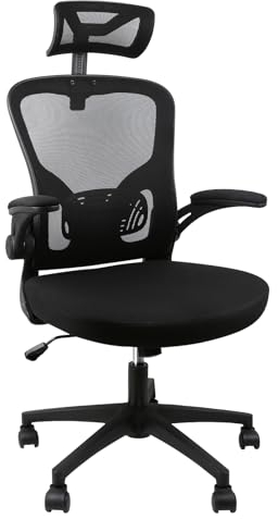 HAMHAIGO Silla de Oficina ergonómica, Silla de Oficina con reposacabezas, reposabrazos, Soporte Lumbar, Altura Regulable, oscilación de 90grados - 120grados, Silla giratoria, Capacidad de Peso 150 kg