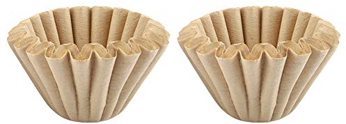 50 Filtres à café, Filtres à café en Panier Non Blanchis, Filtres à café Jetables Marron, Papier Filtre Biodégradable Compostable pour Restaurants, Cafés et Usage Domestique
