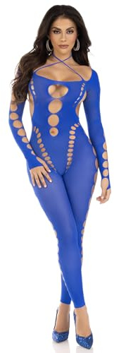 LEG AVENUE Damen Seamless Opaque Cut-Out Footless Bodystocking Costume Accessory