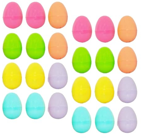 Colcolo Œufs de pâques vides, couleurs assorties, pour surprise, coquille d'œuf remplissable, pour fête de pâques, prix en classe, 24 pièces
