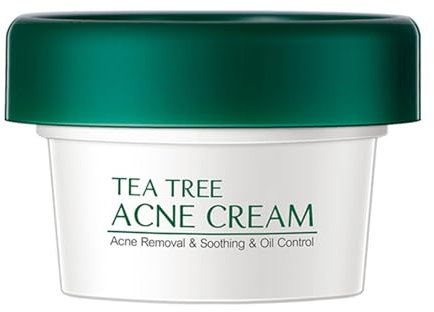 Anti Acne Treatment, Tea Tree Face Cream For Spot Treatment, Spot Cream For Acne Spot Treatment, Acne Cream For Face, Reduce Redness & Dryness, Oil Control, Smooth Skin