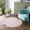 Latepis Teppich Rund Rosa 90 cm Wohnzimmer Bettvorleger Flauschiger Schlafzimmer Flauschig Kurzflor Teppich Waschbar Kinderzimmer Fellteppich Klein Kunstfell