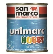 SAN MARCO Unimarc hobby smalto all'acqua per decorazioni vernice lucida trasparente lt 0.125