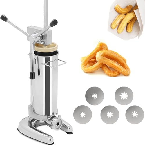 ylpddmm Machine à Churros -2L 3L Churrera Professionnelle pour Churros et matraques - Machine à Biscuits et Desserts en Acier Inoxydable,Machine a Donuts,3L