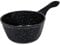 AKH HOUSEWARE Premium Non Stick Milk Pan with Pouring Lip Forged Aluminum 3 Layer Granite Coated nonstick Milk Pot/Suitable for All Hob Types Including/Induction Cool Touch Handle- Black (16CM)