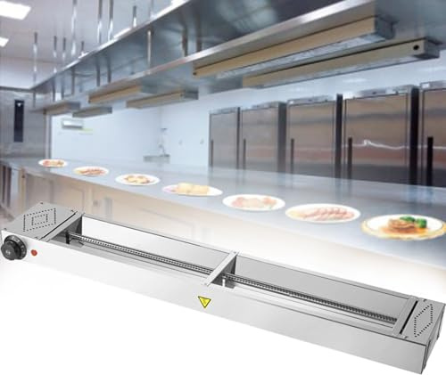 Lampe Chauffante Accrochante d'acier Inoxydable,Commercial Réchaufeur d'aliments pour Les Buffet Restaurants et Les Cuisines D'hôtel,Gardez la Nourriture,HeatingTube-1260W