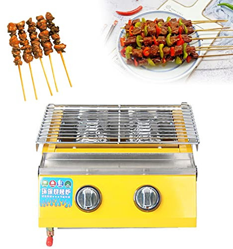 MZBDYYF Stainless Steel Burner Gas BBQ For Outdoor Garden Grill - Tabletop Gas Grill With Updated Knobs, Perfect For Camping And Picnics