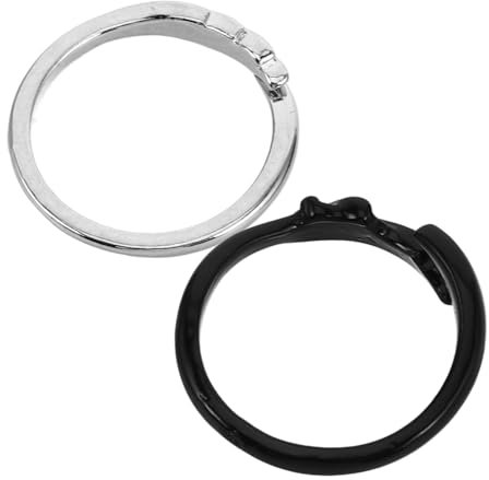 GAROZATION Paar Ringe Engel Teufel Engel Und Teufel Partner Ringe Verstellbare Öffnung Modische Ringe Für Paare Romantische Schmuckdekoration Für Damen Und Herren