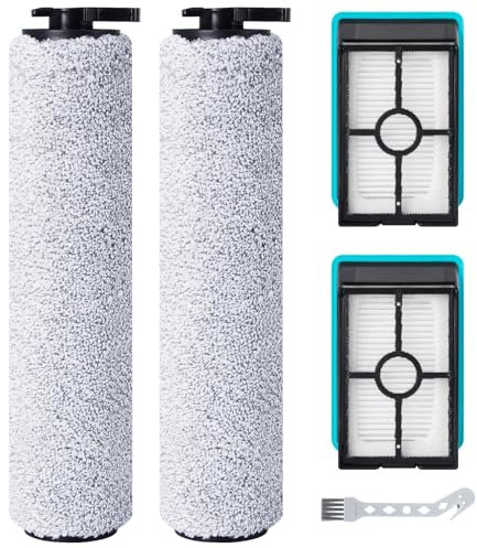 Fixbetter 5 Stück Zubehörset für Bissell Crosswave HF2/3845N/3831 Nass Trockensauger, 2 Bürstenrollen + 2 HEPA-Filter + 1 Reinigungsbürste