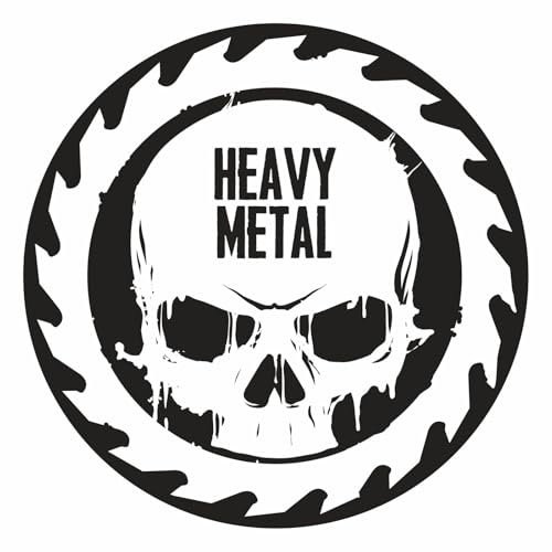 Aufkleber Wetterfest Heavy Metal für Auto wohnmobil Wohnwagen kühlschrank