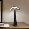 MU LIN Lampada Senza Fili da Tavolo LED Ricaricabile – Design Elegante Effetto Vetro, 3 Tonalità di Luce – Lampada da Comodino, Scrivania, Abat Jour – Alternativa Poldina Pro Faro NERO
