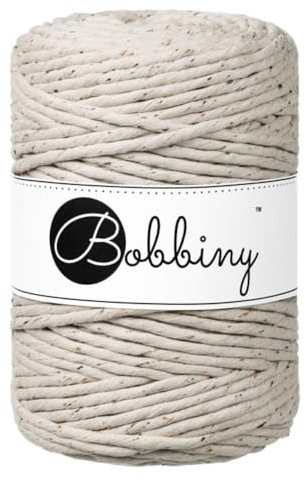 Bobbiny XXL Makramee-Schnur, 5 mm, einlagig, 100% recycelte Baumwolle, Farbe:Leopard