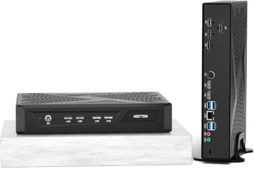HISTTON Mini Gaming PC Core i5-13500H/RTX 3050 GDDR6, 64GB DDR4 RAM 1TB NVMe SSD+2TB HDD, WiFi 6E, BT5.2, Micro Computer with 8 USB, 4K/8K Quad Displays, Mini PC Windows 11 Pro for Gaming/Business
