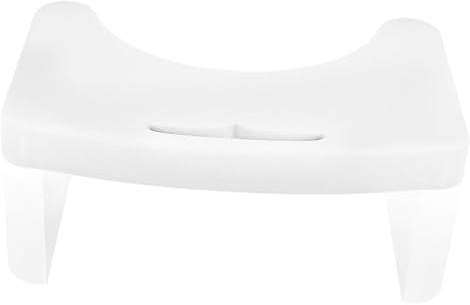 HONMEET Tabouret Wc Physiologique Blanc Rehausseur Toilette Stable Antidérapant pour Salle de Bain Adultes et Garçon Fille