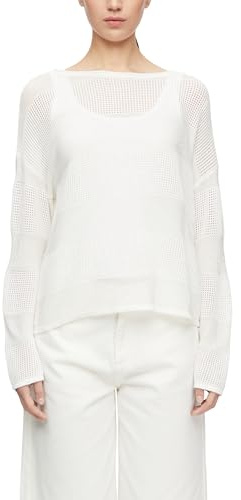 Comma Pullover aus Ajourstrick mit feinen Pailletten