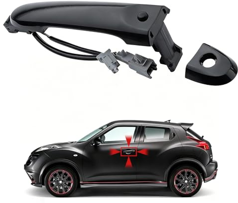 Anlseiod Poignée de porte extérieure avant gauche pour Nissan Juke F15 2010-2022 80644-3WC2A 80640-3WC2A 82644-1FA5A 80644-1FA5A Poignée de porte avant gauche