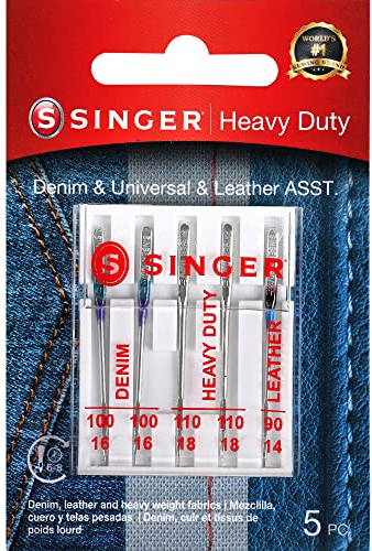 Singer Sewing Machine Needles Nähmaschinennadeln, Leder, 5-Count