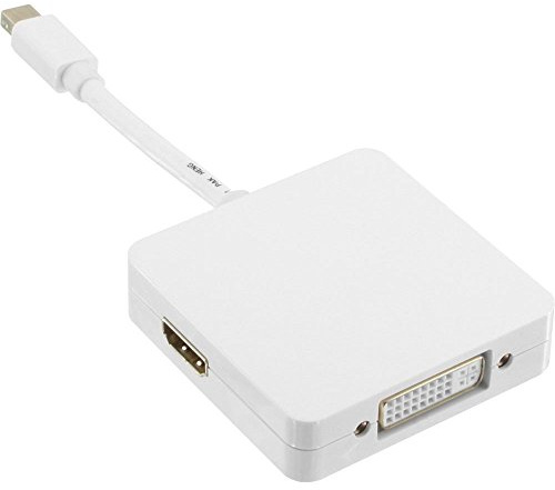 InLine Mini DisplayPort zu HDMI/DVI/DisplayPort Adapterkabel, weiß