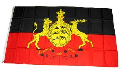 Flagge Fahne Württemburg Furchtlos & Treu 60 x 90 cm FLAGGENMAE®