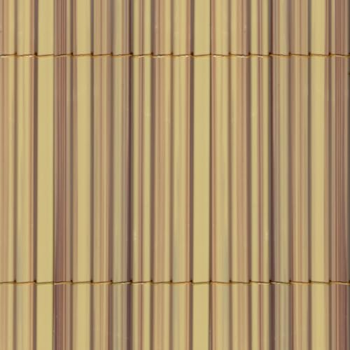 TENAX Colorado 1,00 x 5 m Naturel, Canisse Synthétique en PVC avec Cannes Entières de 7 mm, Brise-Vue pour Jardins, Balcons et Clôtures
