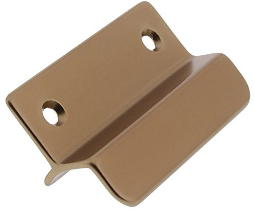 ToniTec Glasfalzgriff mit Steg, Aluminium Balkontürgriff Ziehgriff für Terrassentüren, Fensterbeschlag, einfache Montage im Glasfalz Farbe F4 Bronze