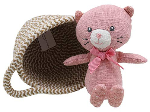 Wilberry - Pets in Baskets - Cat Soft Toy - WB001807, Blue - Blue
