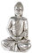 Casablanca Buddha,Poly,antik-Silber, Höhe 41/ Breite 26 cm