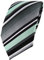 TigerTie Designer Krawatte in mint silber grau weiss gestreift - Tie Binder