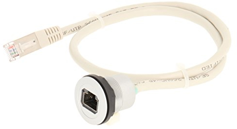 Schlegel 23.001.537 RJ45-Buchse silberfarben, 1x RJ45-Buchse mit Schirm, 1x 60 cm Kabel und RJ45 Stecker geschirmt