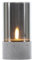 Schlaraffenland LED Kerze Gracia groß Ø8x15 cm aus Glas-Zement | Grau | Timerfunktion | Batteriebetrieben | LED Kerzen mit Flackernder Flamme für Deko | Elektrische Kerzen