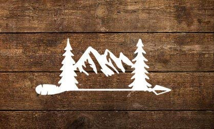 Celycasy Aufkleber mit Pfeil und Berg-Abenteuer, Wildnis-Aufkleber/Autoaufkleber/Yeti, für Tumbler/Laptop