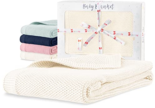 Sweety Fox - Babydecke 80 x 100 cm - 100% Biobaumwolle Zertifiziert GOTS und Oeko-TEX® - Erhältlich in 4 Farben