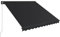 vidaXL Markise Einziehbar mit LED Manuell Gelenkarmmarkise Balkonmarkise Sonnenschutz Sichtschutz Terrasse Balkon 300x250cm Anthrazit