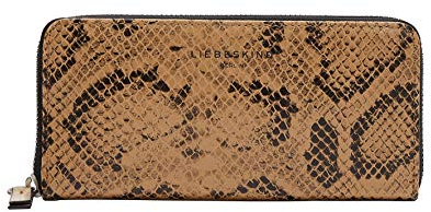 Liebeskind Berlin Snake Sally Portemonnaie, Light tan , Large (HxBxT 9.4 cm x 18.8 cm x 2.0cm), Light Tan - 8737