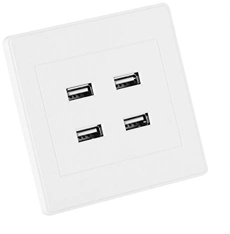 4 ports USB DC 5V Bureau à domicile Prise de courant murale électrique Prise de courant Protecteur de surtension Prise de charge Prise murale Avec protection contre les surtensions pour les appareils
