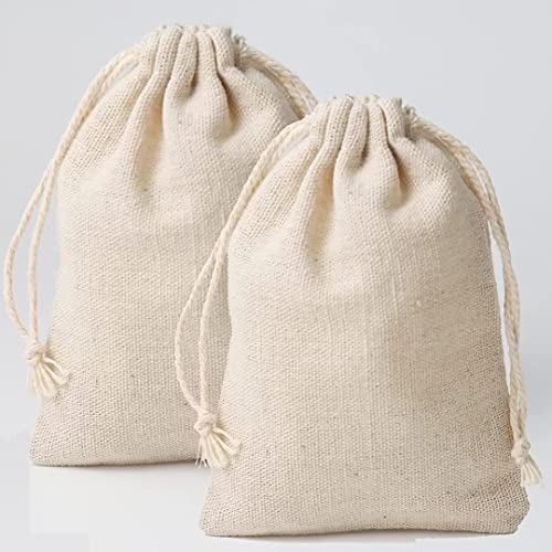 HERZWILD 25stk säckchen ca.10 * 14cm Kleine Beutel mit Kordelzug baumwollsäckchen geschenksäckchen Jutebeutel für Hochzeit Party (10 * 14cm)