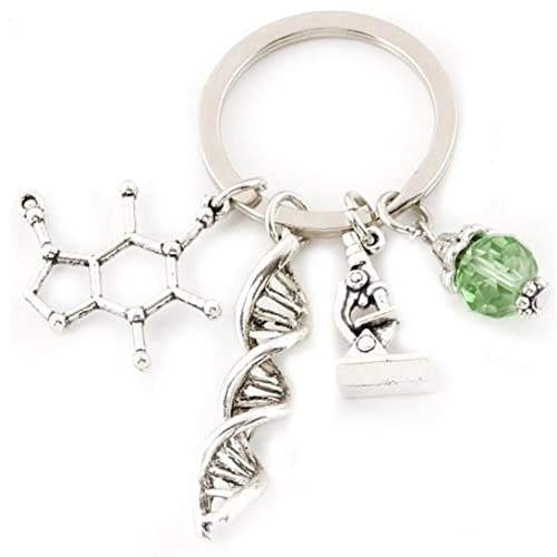 PiniceCore Wissenschaft Schmuck Mikroskope DNA Arzt Anhänger Neuron Schlüsselanhänger Anatomie Neurologie Biologie Schlüsselanhänger Geschenk