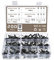 KEESIN 200 PZ Rivetti in Alluminio Nero Rivetti Ciechi Rivetti Di Fissaggio Kit Assortimento Grande Flangia Rivetti Aperti Con Scatola di Immagazzinaggio M3.2 M4 M4.8 per Macchine Mobili