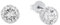 Amor Ohrstecker 925 Sterling Silber Damen Ohrschmuck, mit Zirkonia synth., 0,7 cm, Weiß, Kommt in Schmuck Geschenk Box, 9222490