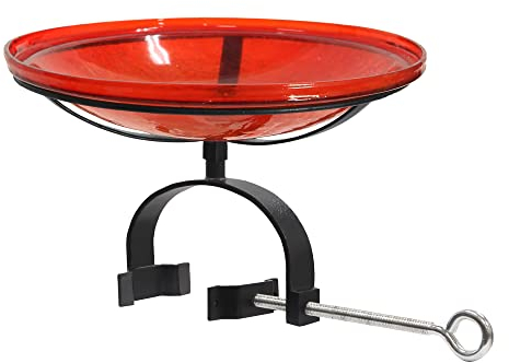 Achla Designs 201-1033 Vogeltränke, 35,6 cm, Rot